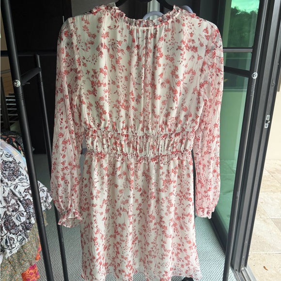 CeCe Pink Floral Long Sleeve Dress - Picture 3 of 4